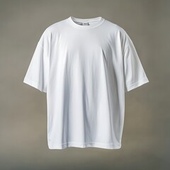 Oversize White T Shirt Mockup with Front and Back Views on Isolated Background