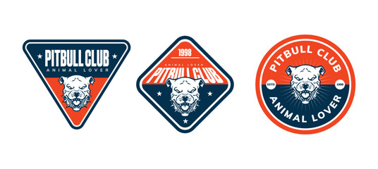 pitbull dog character illustration