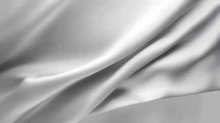Fototapeta premium Smooth gray gradient background with abstract silk fabric folds and elegant drapery design, perfect for modern backdrop applications, posters, and headers in fashion or minimalist projects