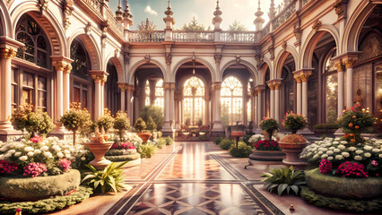 Fototapeta premium Vintage Ornate Courtyard