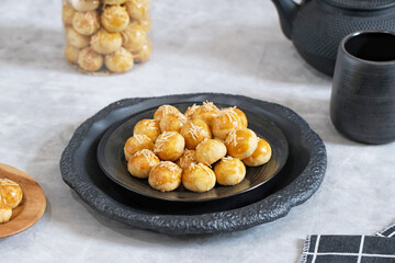 Nastar Cookies with pineapple jam inside. Familiar during the month of Ramadan and Idul Fitri. 
