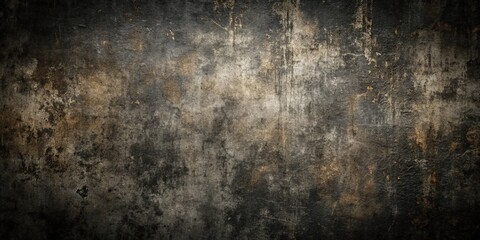 Obraz premium Grungy Dark Textured Wall with Weathered and Aged Surface 