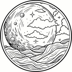 a drawing of a planet with the words planets on it