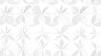 Fototapeta premium Abstract floral seamless pattern featuring subtle geometric leaf motifs Light gray and white raster background with a luxurious minimalist texture incorporating diamond shapes squares and grid elem