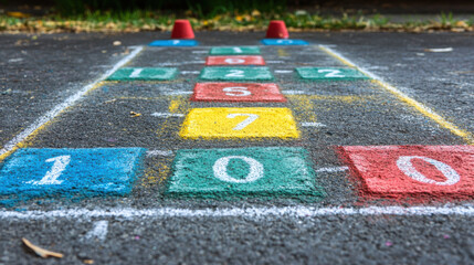 Hopscotch Game.