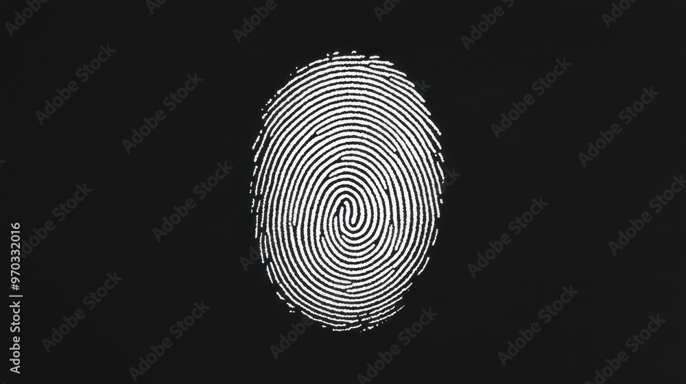 Poster fingerprint abstract design black and white identity security unique pattern