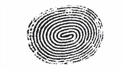 Fingerprint   Black and White Abstract Pattern   Unique Security Symbol