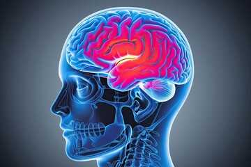 Obraz premium Advanced Brain Imaging Techniques Revealing Human Nervous System Structure and Function