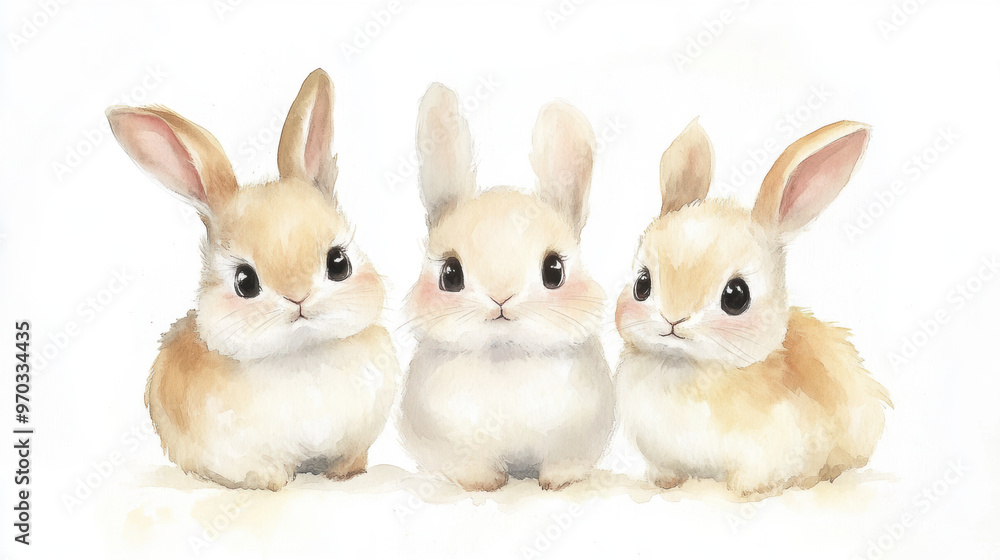 Poster cute bunny trio.