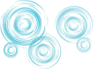 水色の水彩風の水紋