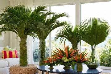 Fototapeta premium Vibrant Palm Decor Ideas for Summer Retreats and Tropical Getaways