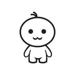 Cute and simple cartoon characters