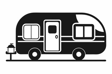 
Camper Trailer Silhouette Vector, Trailer Icon Vector, Camper Van Svg 
