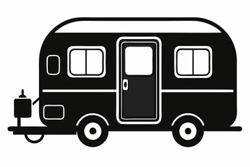 
Camper Trailer Silhouette Vector, Trailer Icon Vector, Camper Van Svg 