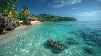 Fototapeta premium tropical island in the maldives