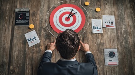 Focused Business Team Strategizing Over Market Trends in Modern Office Setting