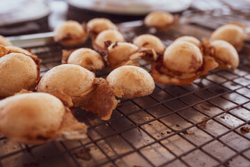 Kanom Krok, Thai coconut pancake, Traditional Thai dessert on the grill