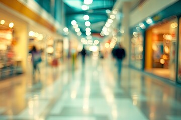 blur shopping in supermarket mall , ai