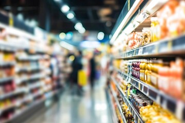 blur shopping in supermarket mall , ai