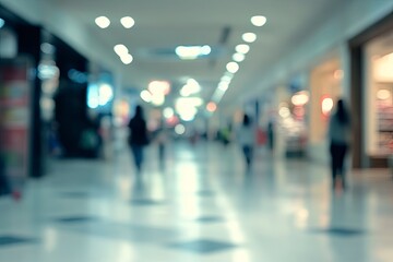 blur shopping in supermarket mall , ai