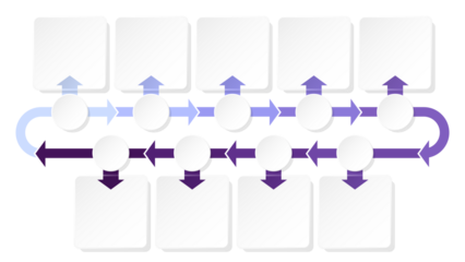 Modern infographic with 9 steps, process or options.