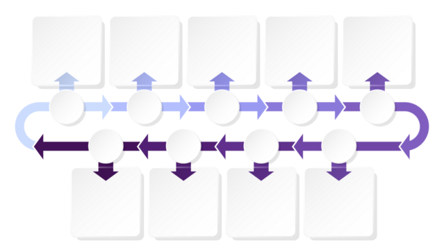 Modern infographic with 9 steps, process or options.