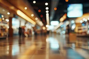 blur shopping in supermarket mall , ai