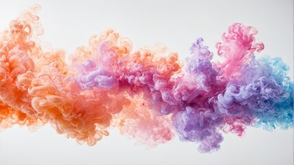 Abstract composition colorful smoke ink water various shades Col