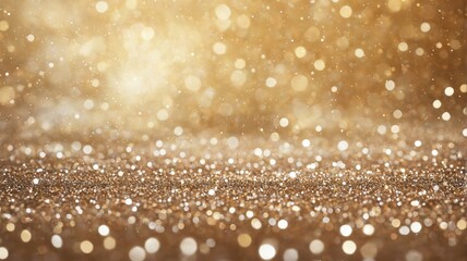 Fototapeta premium Abstract background golden hue filled small round white Blurry b