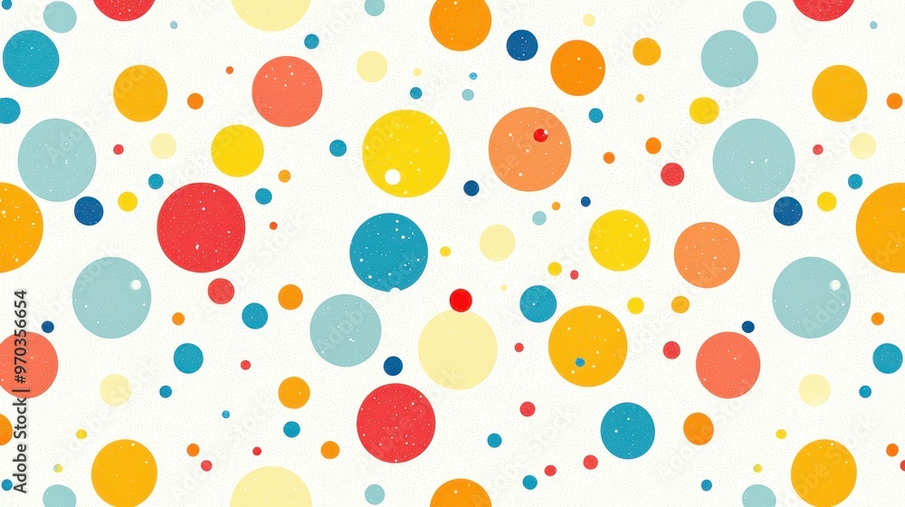 Poster abstract colorful polka dot pattern seamless texture background