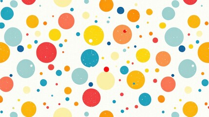 Abstract Colorful Polka Dot Pattern Seamless Texture Background