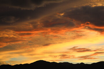 Sunset in the mountains