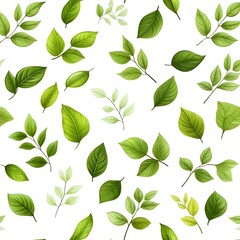 Seamless Natural Green Leaf Pattern for Sustainable and Eco Friendly Design Solutions