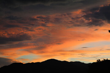 Sunset in the mountains