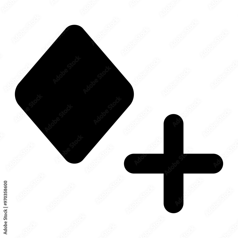 Poster keyframe add icon in solid-filled glyph style. simple animation symbol vector illustration — pixel-p