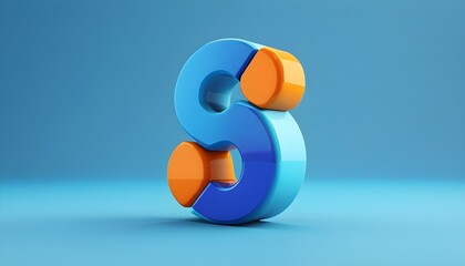 Minimalist 3D Minus Sign Icon Against a Vibrant Blue Background Representing Subtraction and Reduction