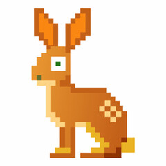 Obraz premium Pixel Art Kangaroo Character Retro Style Game Design Graphic