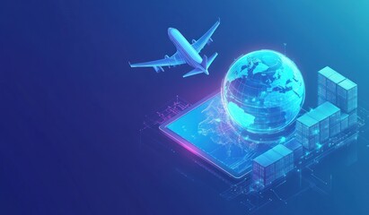 Fototapeta premium Global Logistics and Transportation Concept
