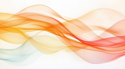 Abstract Wavy Background with Orange  Red and Yellow Colors
