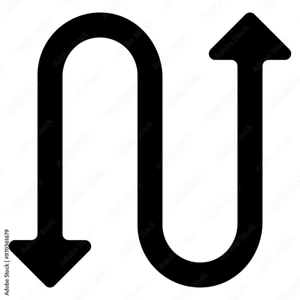 Poster routes arrow icon in solid style. simple direction symbol vector illustration — pixel-perfect icon.