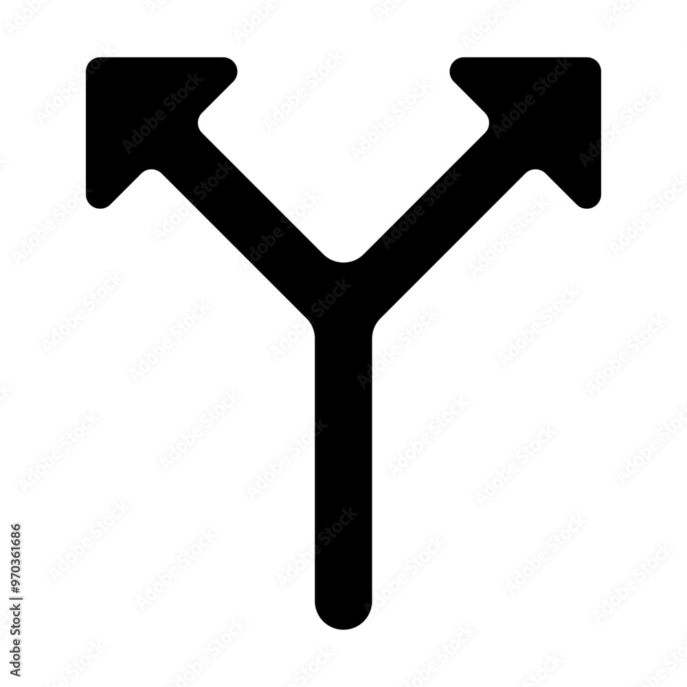 Poster routes arrow icon in solid style. simple direction symbol vector illustration — pixel-perfect icon.