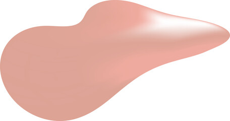 Rosé Gold Abstract Fluid Shape Element