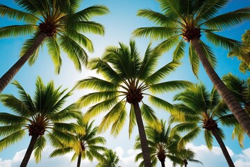 Vibrant Tropical Greenery and Exotic Palms for a Perfect Summer Background