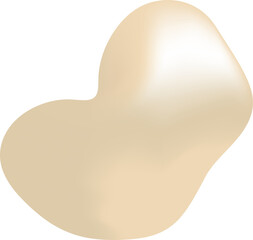 Beige Abstract Fluid Shape Element