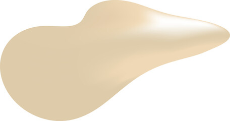 Beige Abstract Fluid Shape Element