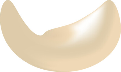 Beige Abstract Fluid Shape Element