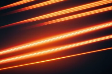 Naklejka premium Dynamic Orange Light Beam Effect with Glowing Stripes and Lively Movement