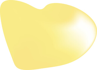 Yellow Abstract Fluid Shape Element