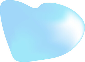 Light Blue Abstract Fluid Shape Element