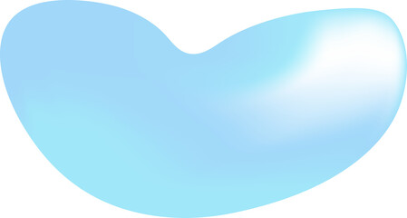 Light Blue Abstract Fluid Shape Element